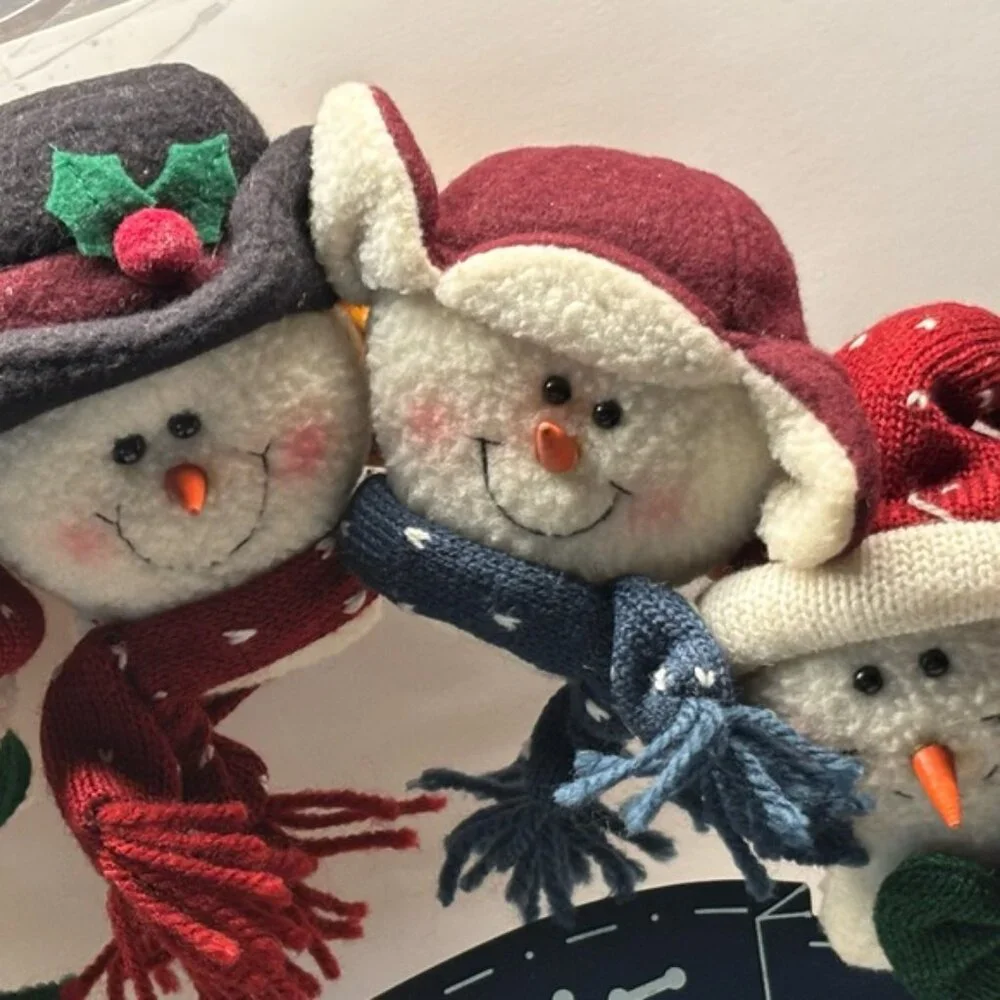 Vintage Festive Snowman Welcome Wreath